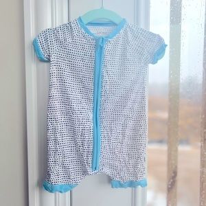 Little sleepies blue polka dot shortie 3-6 months. Gently used condition.